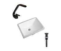 DROP Bath and Kitchen DR091101 Undermount Bathroom Sink Set