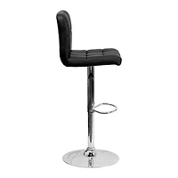Heavenly Collection Leather Adjustable Stool for Dining Area Set of 2