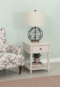 Table d'appoint Rivera, Blanc