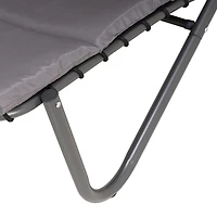 Deko Living Outdoor Cushioned Chaise Lounge with Canopy and Headrest Pillow