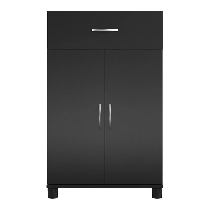 Armoire de rangement de base de 24 po à 2 portes et 1 tiroir Lory de SystemBuild, blanc