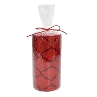 6" Glitter Pillar Candle