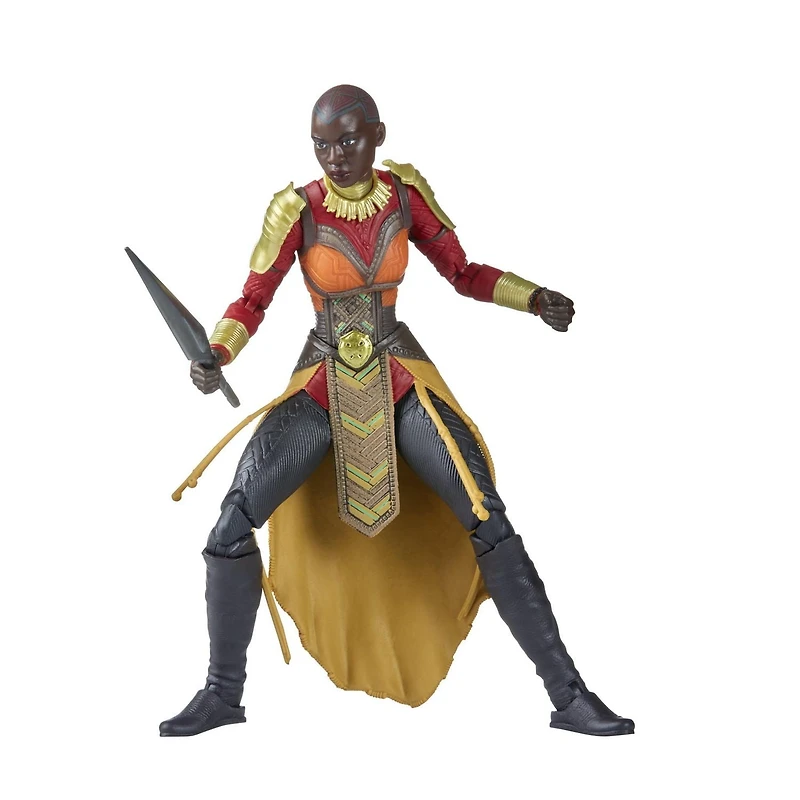 Marvel Legends Series Black Panther Wakanda Forever, figurine Okoye de 15 cm avec 2 accessoires et 1 pièce Build-A-Figure