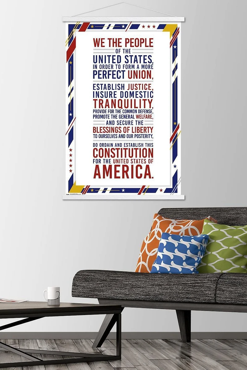 The United States Of America - Constitution Preamble Wall Poster, 22.375" x 34"