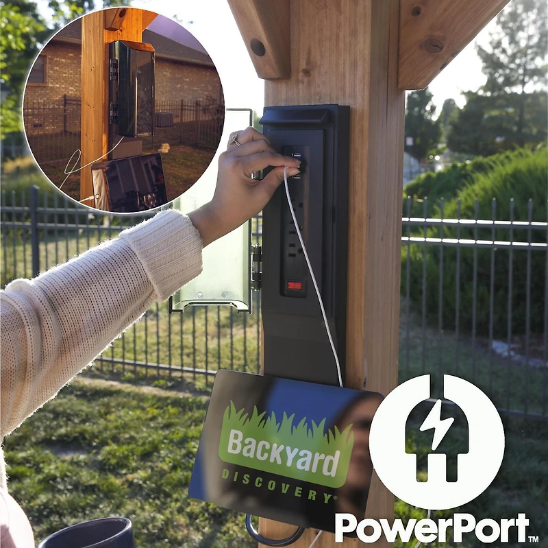 Backyard Discovery Gazebo à toit incliné Arcadia 20' x 9,5'