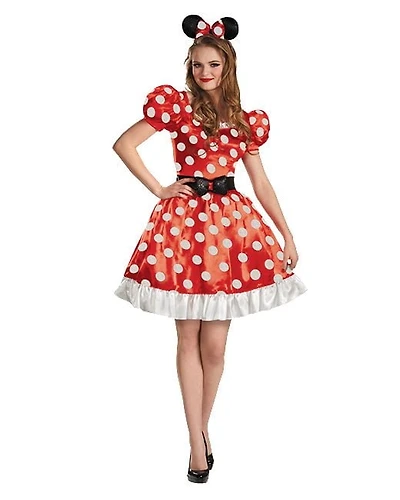 Disney Red Minnie Mouse Womens Costume Taille Petite