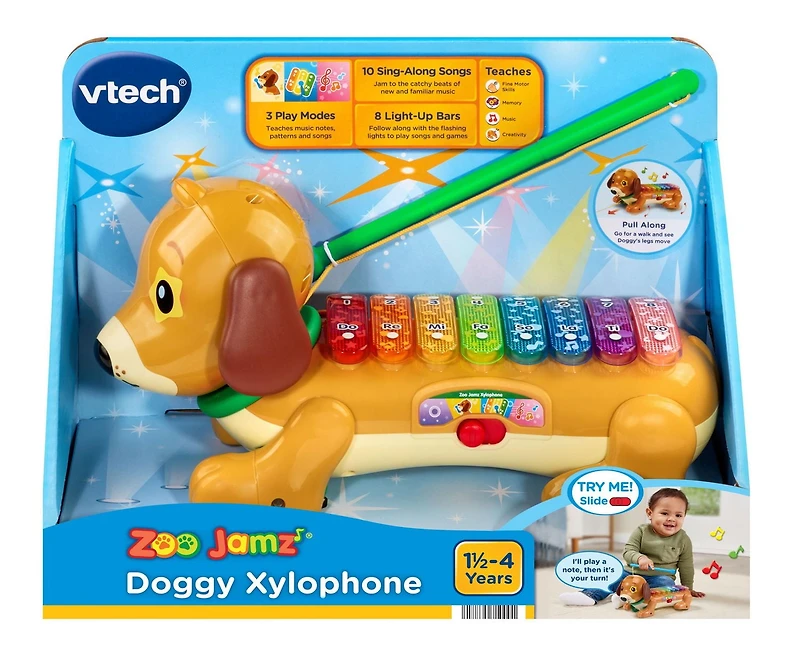 VTech Elton, mon rouli xylophone - Jouet musical pour bébé - Version anglaise 1.5-4 Ans