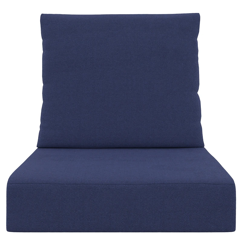 Ensemble de coussins de siège profond extérieur de qualité supérieure bleu marine 61 cm x 61 cm Better Homes & Gardens avec housse amovible, résistant aux intempéries et aux taches