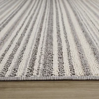 Rug Branch Jules Modern Indoor Area Rug, Grey Beige, Lines - Living Room, Bedroom, Dining Room, and Kitchen