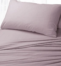 Ensemble de draps en coton solide prélavé