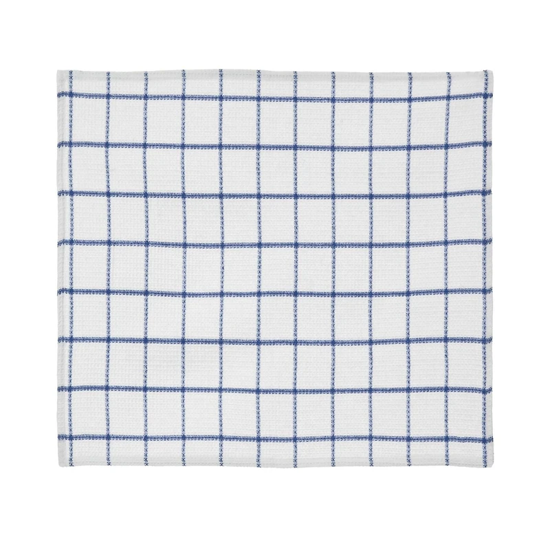 Serviettes à vaisselle FabStyles Solo gaufres, lot de 4, coton filé à l'anneau, lavable en machine, linges à vaisselle longue durée, torchons Tailles 12 x 12 po, ens. de 4