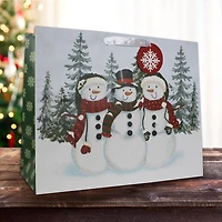 Holiday Time Large Snowman Family Christmas Gift Bag