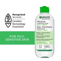 Garnier Micellar Water Makeup Remover All-In-One Cleanser for Oily Skin, 400 mL