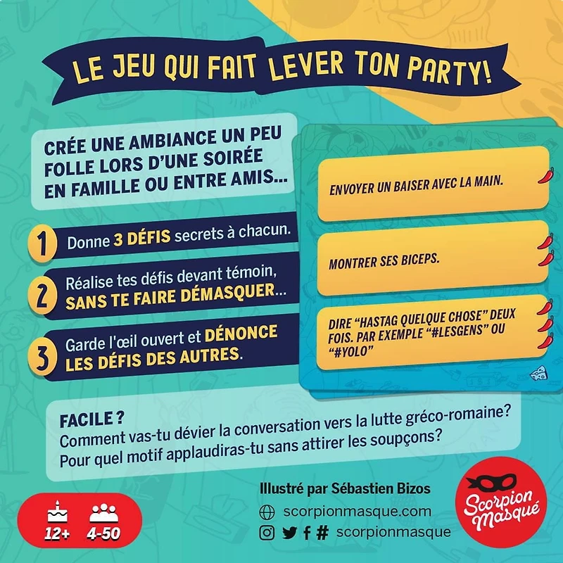 Scorpion Masqué Jeu de société J'TE GAGE QUE...