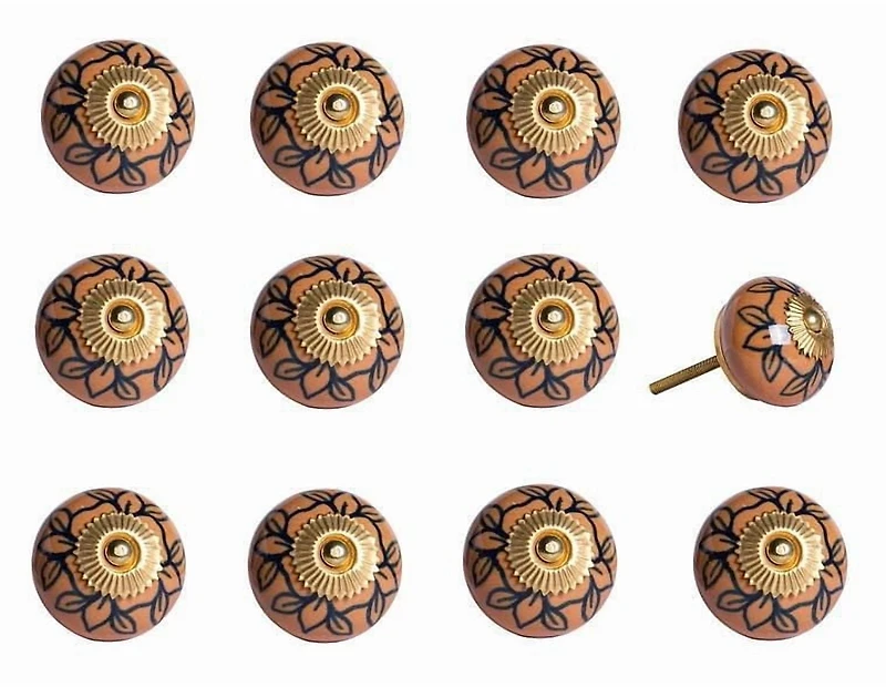 KNOB-IT VINTAGE HANDPAINTED CERAMIC KNOBS (12-Pack) KI1224
