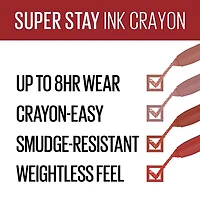 Super Stay®Ink Crayon Lipstick, With Lasting Ink technology