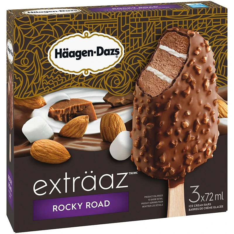 HAAGEN-DAZS extraaz Rocky Road Ice Cream Bars