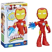 Marvel Spidey and His Amazing Friends Supersized Iron Man Action Figure, Preschool Superhero Toy for Kids Ages 3 and Up