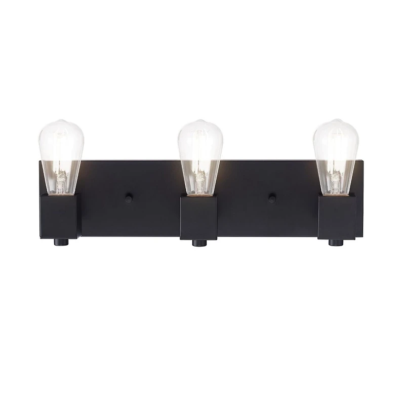 Applique murale noir mat à 3 ampoules de 18 po, 63000018