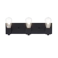 Applique murale noir mat à 3 ampoules de 18 po, 63000018