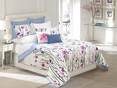 Safdie & Co. Home Deluxe Collection Multi Color 100% Polyester Quilt Set