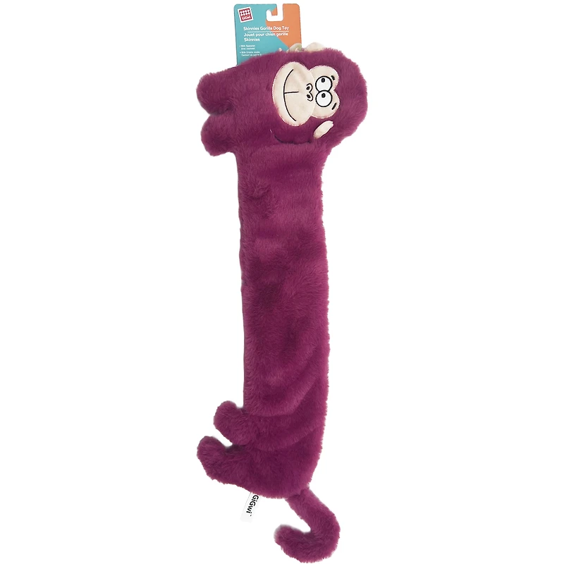 GiGwi 21.5" Squeaker Skinnies Gorilla Dog Toy