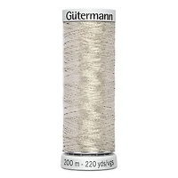 Gütermann Dekor Fil à coudre métallique – bobine de 200 m, lavage à la machine