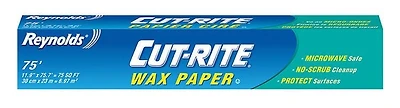 Papier ciré Cut-RiteMD de ReynoldsMD 12 po x 75 pi , 1 unité