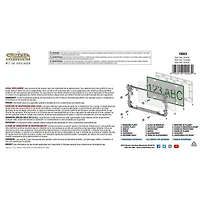 Cruiser Accessories, cadre chromé avec palmier pour plaque d’immatriculation