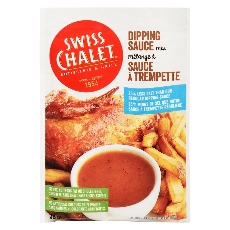 Mélange pour sauce à trempette moins de sel Swiss Chalet Sce Tremp. m.sel SWISS CH 36g