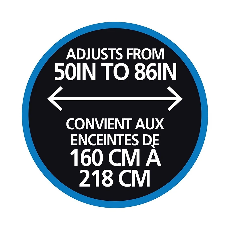 Barre de Rideau de Douche à Tension Ajustable Mainstays S'ajuste jusqu'à 218 cm