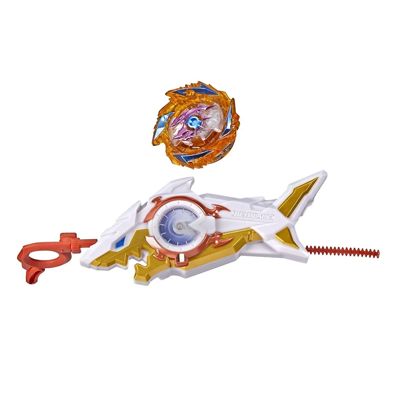 Beyblade Burst Surge Speedstorm, Set force Rip Fire, Toupie de combat lumineuse, lanceur rotation droite/gauche et jauge de puissance, dès 8 ans