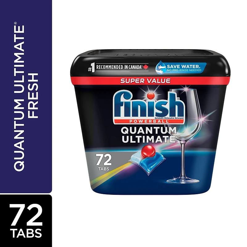 Finish Dishwasher Detergent Pods, Quantum Ultimate, Fresh, 72 Tablets
