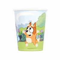 BLUEY 9oz Paper Cups, 8ct, Disposable cups hold 9oz.