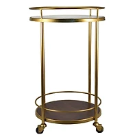 hometrends Foldaway Leather Table/Stool