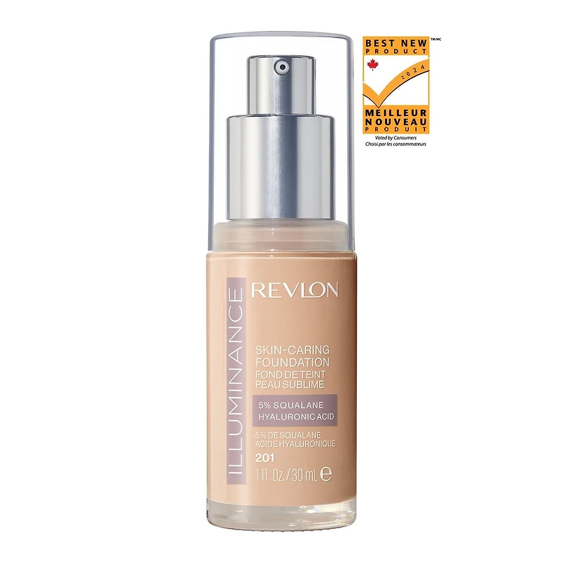 Revlon Illuminance Skin-Caring Liquid Foundation Makeup, Medium Coverage, 30mL