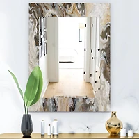 Designart 'Onyx Detail Composition' Mid-Century Mirror - Wall Mirror - 28x40