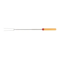 Coghlan's Telescoping Fork – Stainless Steel 12.5–34in Extendable with Wooden Handle & Roller