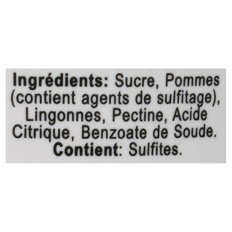 Confiture de lingonne et de pommes Purity 250 ml