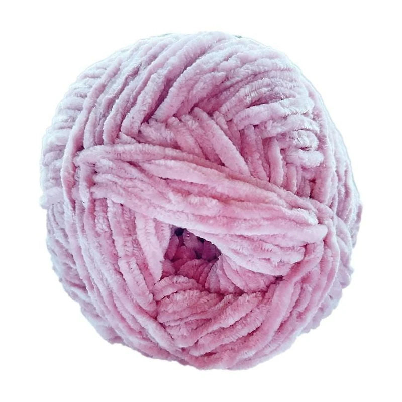 Mainstays Chenille Yarn, Quiet Pink, 100% Polyester, 10.5 Oz, 315 Yards