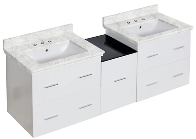 Imaginations Américaines 61,5 pouces W Vanity Set Blanc