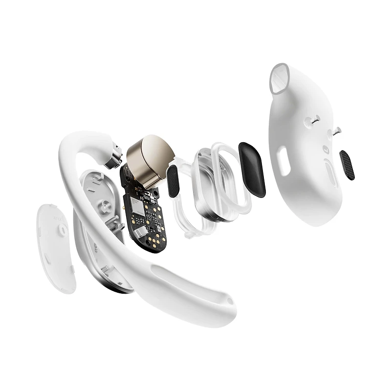 Shokz OpenFit Air, Véritable Sans Fil, Microphone Intelligent Intégré, Blanc