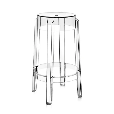 Heavenly Collection Clear Plastic Bar Stool