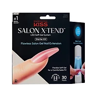 KISS Salon X-Tend LED Système de gel doux, Tone, Moyen Ballerine, 30u. Seamless Underlash