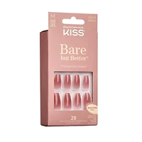 Kiss Bare mais de meilleurs ongles - faux ongle, 28 comptes, court