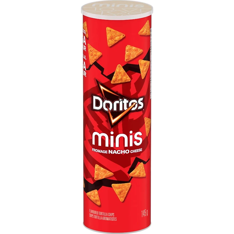 Doritos Minis Fromage nacho Chips tortilla aromatisées - Canister 145 g.