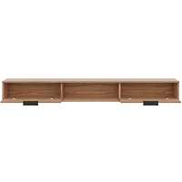 Meuble TV mural Nexera Slim 72 po avec 2 armoires, noyer clair