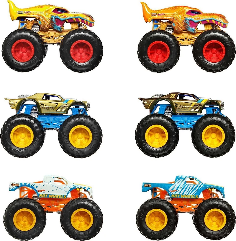 Hot Wheels Monster Trucks Échelle 1:64 Changement de CouleurCoffret 3