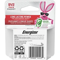 Piles alcalines 9 V Energizer MAX, 2
