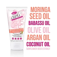 Coconut Curl Ultra-hydrating Styling Cream – Tames Frizz, Conditions & Boosts Shine - Colour-Safe & Sulfate-Free with Natural Ingredients – For Curly or Coily Hair, 125ml, Coconut, Olive & Argan